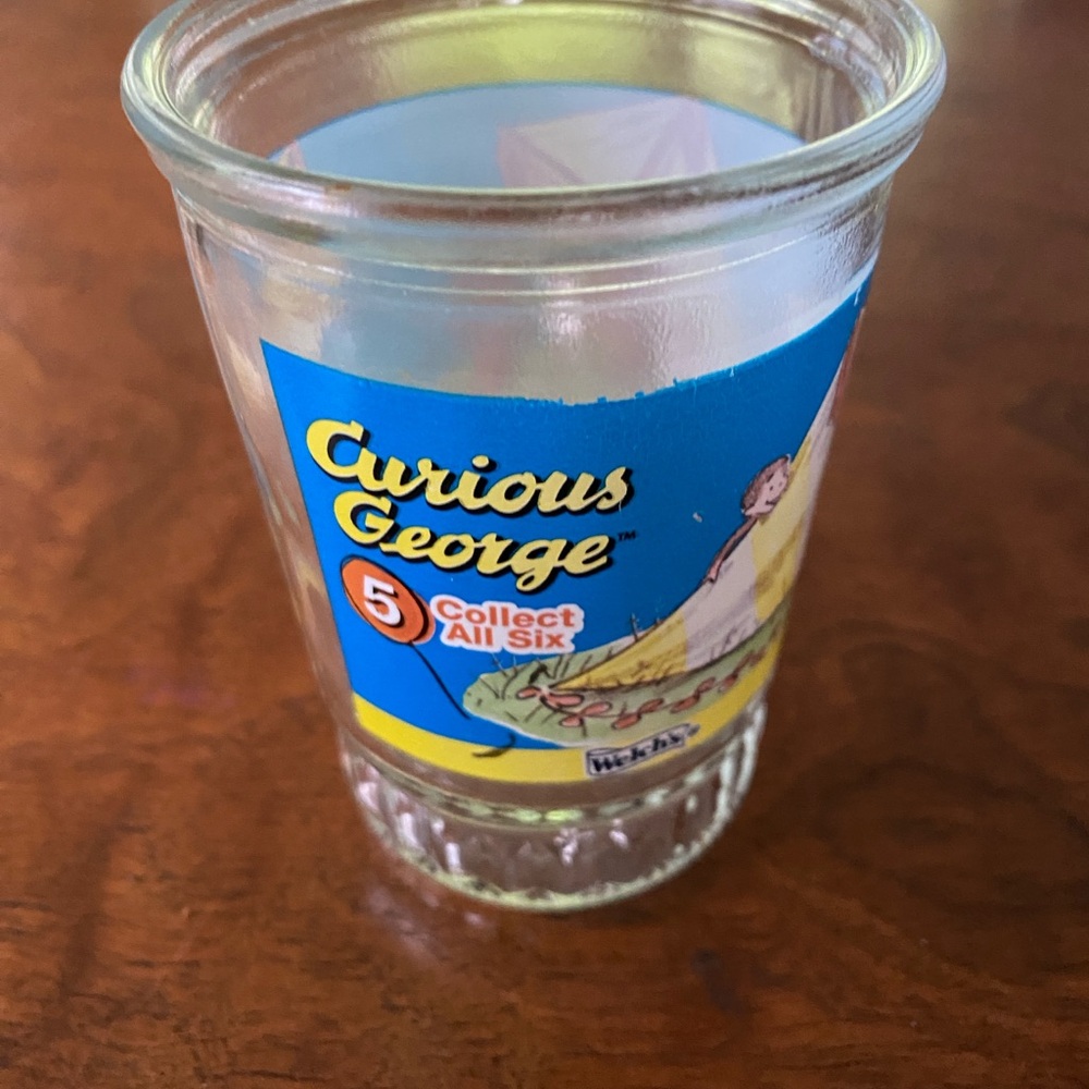 Curious George Flies a Kite Welch's Jelly Collectible Juice Glass number 5 of 6